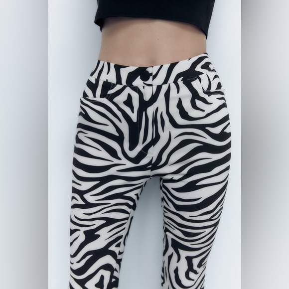 ZARA ANIMAL PRINT LEGGINGS - Picture 4 of 9